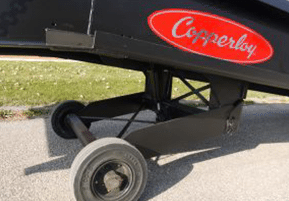 Solid Tires on the Copperloy® mobile yard ramps Solid Tires on Copperloy® Mobile Yard Ramps